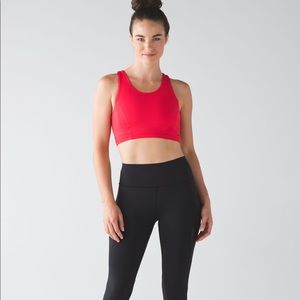 LULULEMON FAST AS LIGHT BRA SZ 8 RED